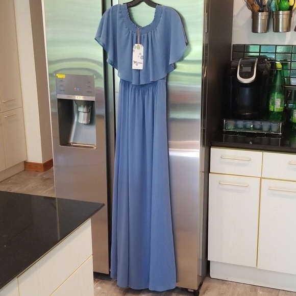 💕SHOW ME YOUR MUMU💕 Chiffon Ruffle Maxi Dress - Picture 7 of 8